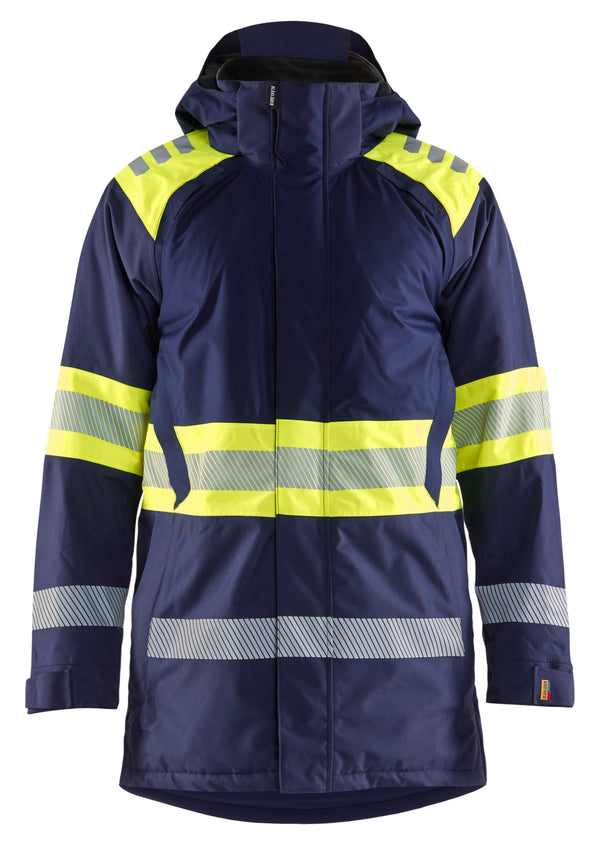 Blåkläder 4485 High Vis Vinterparkajakke med tryk eller logo – arbejdstøj og firmatøj