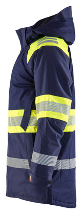 Blåkläder 4485 High Vis Vinterparkajakke produktfoto med tryk