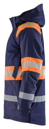 Blåkläder 4485 High Vis Vinterparkajakke produktbillede med tryk