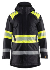 Blåkläder 4485 High Vis Vinterparkajakke detalje med firmalogo