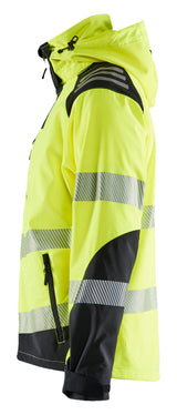 Blåkläder 4491 High Vis Softshelljakke produktbillede med tryk