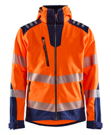 Blåkläder 4491 High Vis Softshelljakke detalje med firmalogo