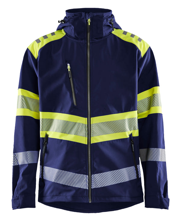 Blåkläder 4494 High Vis Softshell Jakke med tryk eller logo – arbejdstøj og firmatøj
