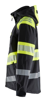 Blåkläder 4494 High Vis Softshell Jakke produktbillede med tryk