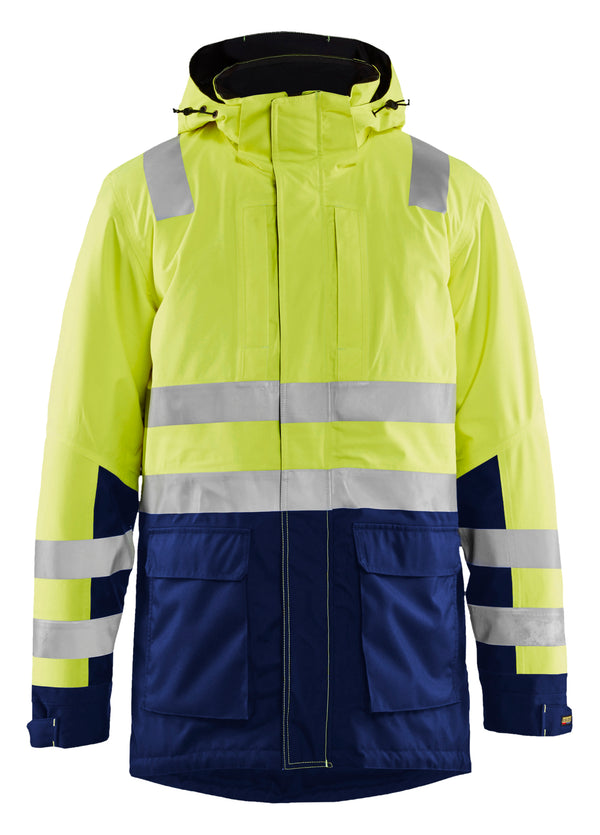 Blåkläder 4495 High Vis Vinterparkajakke med tryk eller logo – arbejdstøj og firmatøj