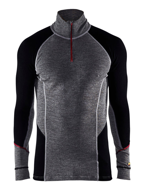 Blåkläder 4699 Undertrøje Merinould Half Zip Xwarm med tryk eller logo – arbejdstøj og firmatøj