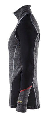 Blåkläder 4699 Undertrøje Merinould Half Zip Xwarm produktfoto med tryk