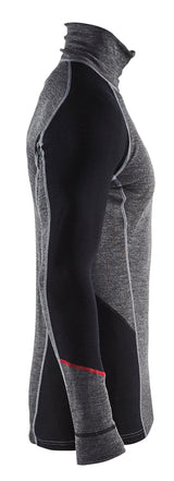 Blåkläder 4699 Undertrøje Merinould Half Zip Xwarm detalje til broderi