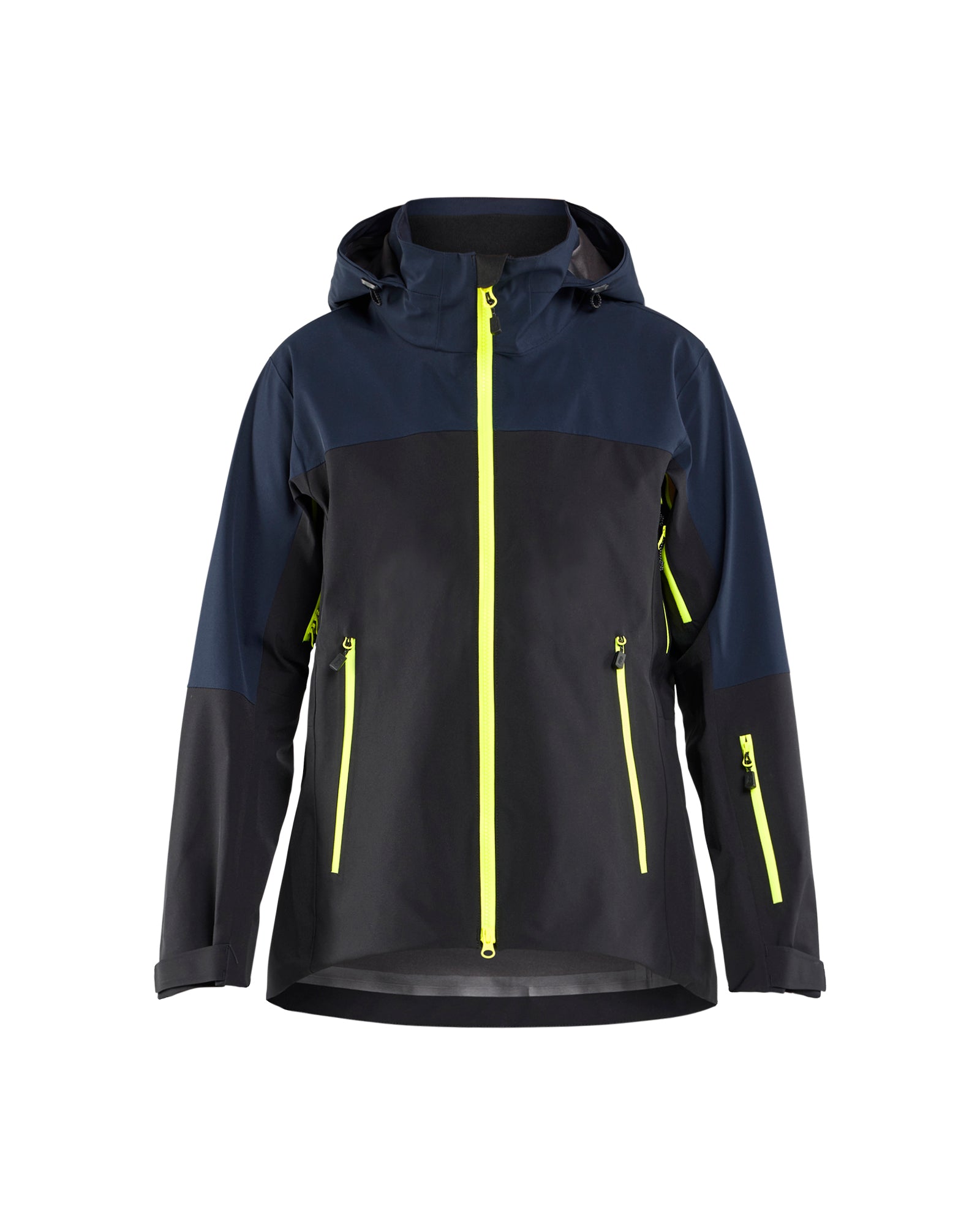 Blåkläder 4708 Striker Dame Skaljakke 4-vejs Stretch, Mørk Marineblå/High Vis Gul