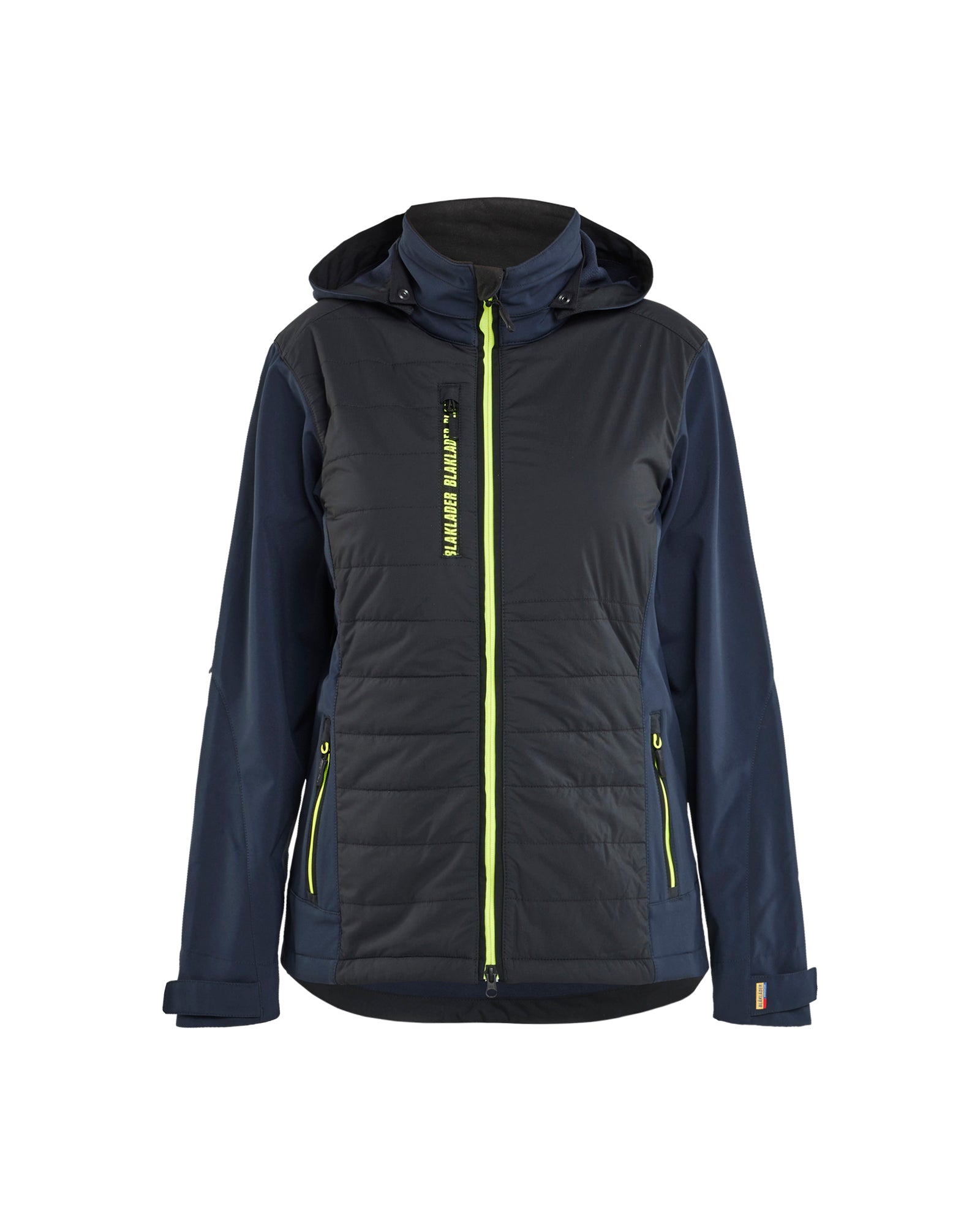 Blåkläder 4733 Dame Hybridjakke, Mørk Marineblå/High Vis Gul