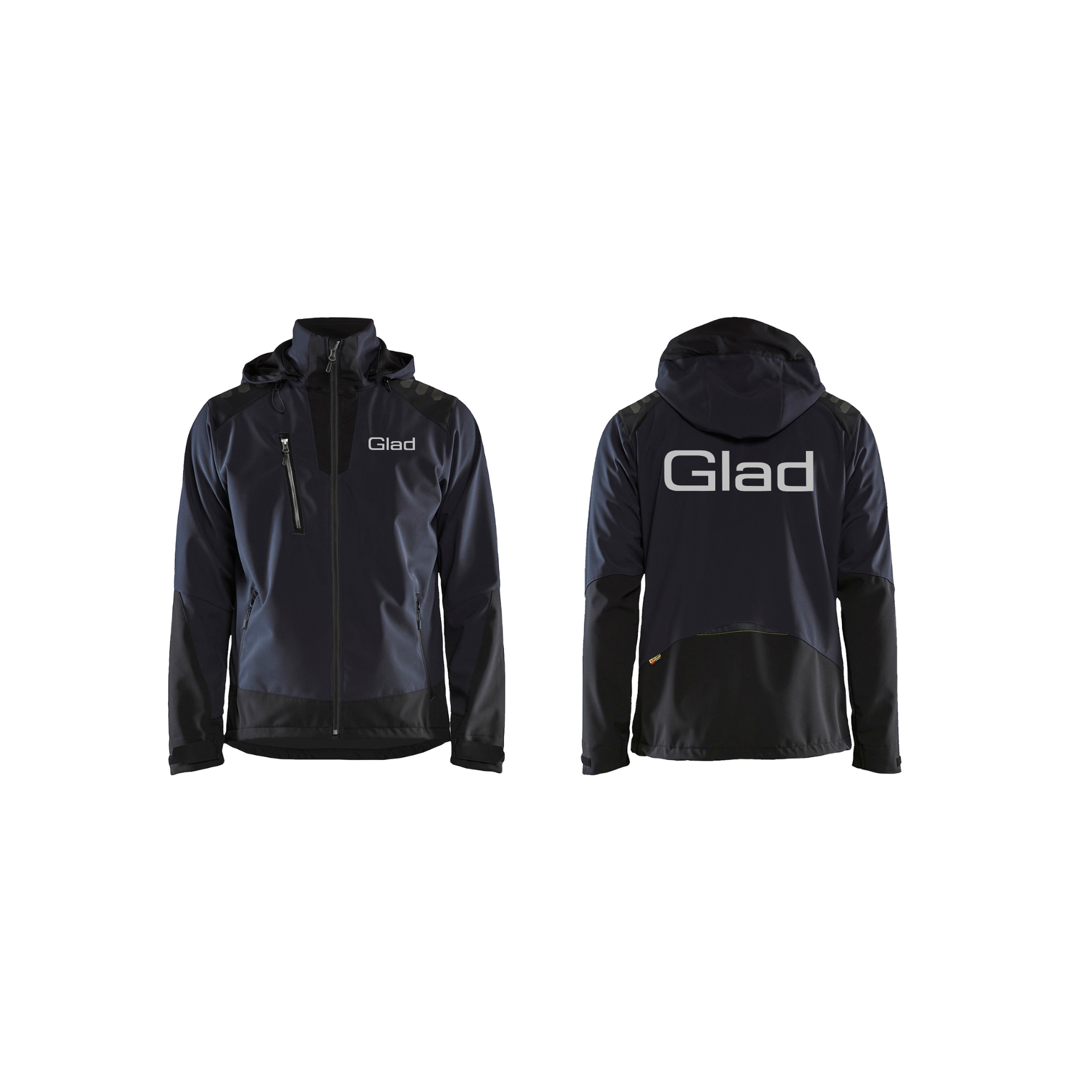 Peer Glad's 4749 Softshelljakke m. bryst & ryg-logo
