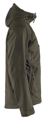 Blåkläder 4753 Softshell Jakke med hætte produktfoto med tryk