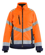 Blåkläder 4762 Dame High Vis Letforet Vinterjakke detalje med firmalogo