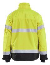Blåkläder 4780 High Vis Letforet Vinterjakke nærbillede med logo