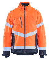 Blåkläder 4780 High Vis Letforet Vinterjakke detalje med firmalogo