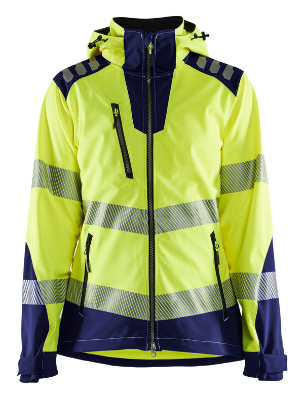 Blåkläder 4791 Dame High Vis Softshelljakke med tryk eller logo – arbejdstøj og firmatøj