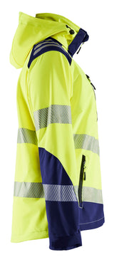 Blåkläder 4791 Dame High Vis Softshelljakke detalje til broderi