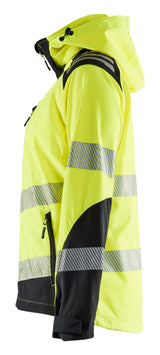 Blåkläder 4791 Dame High Vis Softshelljakke produktbillede med tryk