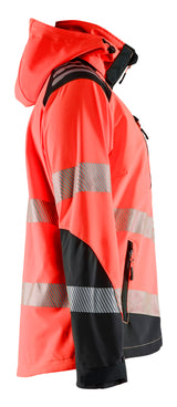 Blåkläder 4791 Dame High Vis Softshelljakke produktbillede til broderi