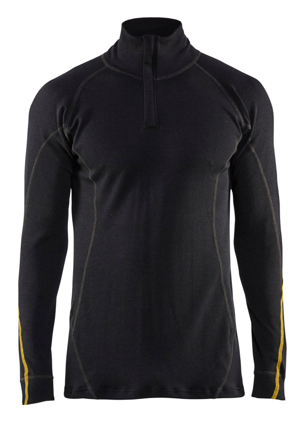 Blåkläder 4796 Flammehæmmende Undertrøje Half Zip Inherent med tryk eller logo – arbejdstøj og firmatøj