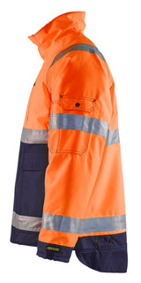 Blåkläder 4827 High Vis Vinterjakke nærbillede med tryk