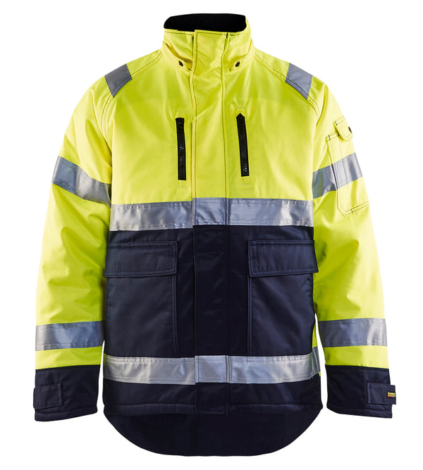 Blåkläder 4828 High Vis Vinterjakke bævernylon med tryk eller logo – arbejdstøj og firmatøj
