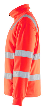 Blåkläder 4833 High Vis Fleecejakke nærbillede med tryk