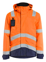 Blåkläder 4837 High Vis Skaljakke detalje med firmalogo