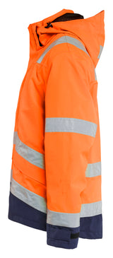 Blåkläder 4837 High Vis Skaljakke nærbillede med tryk