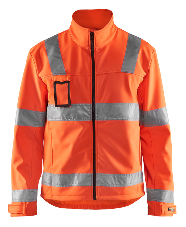 Blåkläder 4838 High Vis Softshell Jakke med tryk eller logo – arbejdstøj og firmatøj