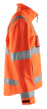 Blåkläder 4838 High Vis Softshell Jakke detalje til broderi
