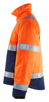 Blåkläder 4862 High Vis Vinterjakke nærbillede med tryk