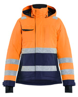 Blåkläder 4872 Dame High Vis Vinterjakke detalje med firmalogo