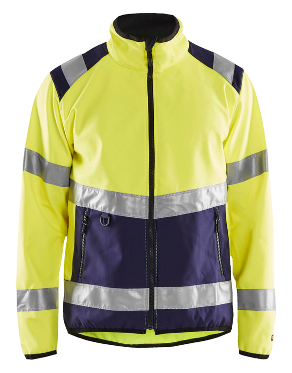 Blåkläder 4877 High Vis Light Softshell Jakke med tryk eller logo – arbejdstøj og firmatøj