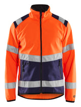 Blåkläder 4877 High Vis Light Softshell Jakke detalje med firmalogo