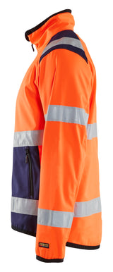 Blåkläder 4877 High Vis Light Softshell Jakke nærbillede med tryk