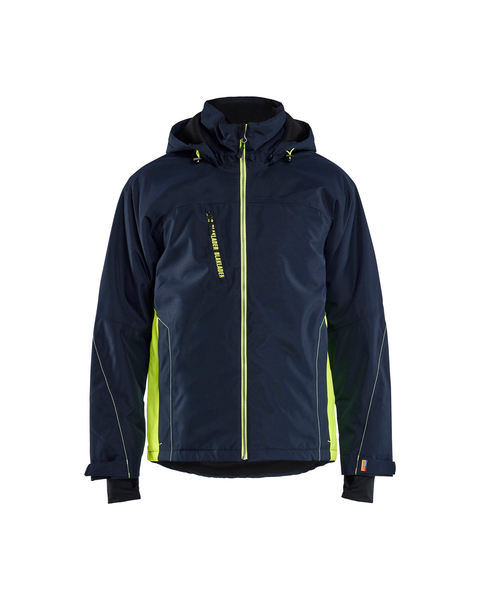 Blåkläder 4890 Letforet vinter jakke, Mørk Marineblå/High Vis Gul