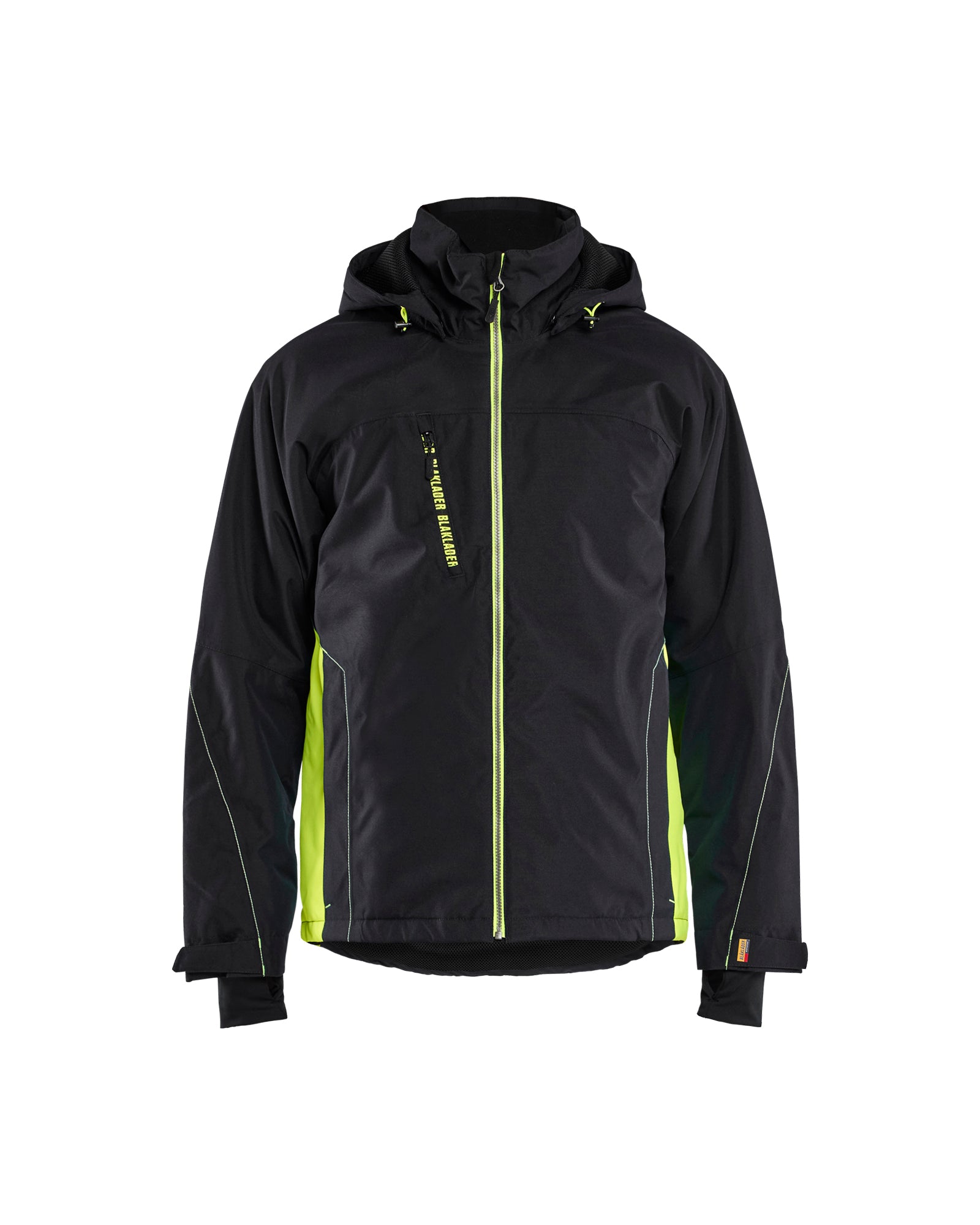 Blåkläder 4890 Letforet vinter jakke, Sort/High Vis Gul