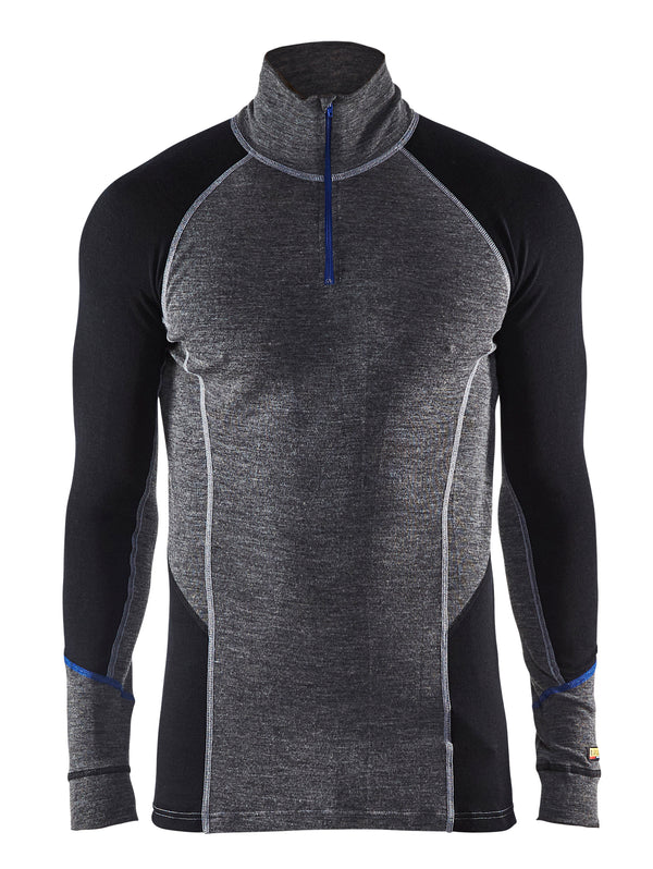 Blåkläder 4899 Undertrøje Merinould Half Zip Warm med tryk eller logo – arbejdstøj og firmatøj