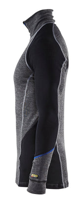 Blåkläder 4899 Undertrøje Merinould Half Zip Warm produktfoto med tryk