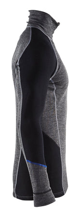Blåkläder 4899 Undertrøje Merinould Half Zip Warm detalje til broderi