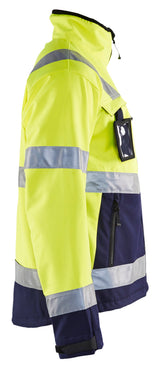 Blåkläder 4900 High Vis Softshell Jakke detalje til broderi