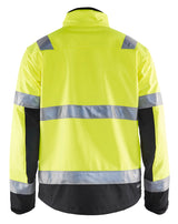 Blåkläder 4900 High Vis Softshell Jakke nærbillede med logo