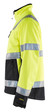 Blåkläder 4900 High Vis Softshell Jakke produktbillede med tryk