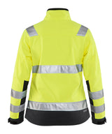 Blåkläder 4902 Dame High Vis Softshell Jakke nærbillede med logo