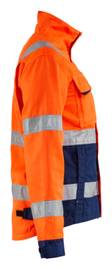 Blåkläder 4903 Dame High Vis Jakke nærbillede med tryk