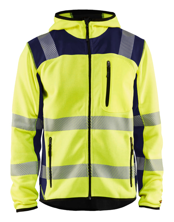 Blåkläder 4923 High Vis Strikket Softshell Jakke med tryk eller logo – arbejdstøj og firmatøj