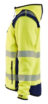 Blåkläder 4923 High Vis Strikket Softshell Jakke produktfoto med tryk