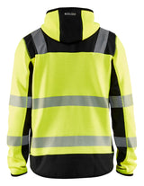 Blåkläder 4923 High Vis Strikket Softshell Jakke nærbillede med logo