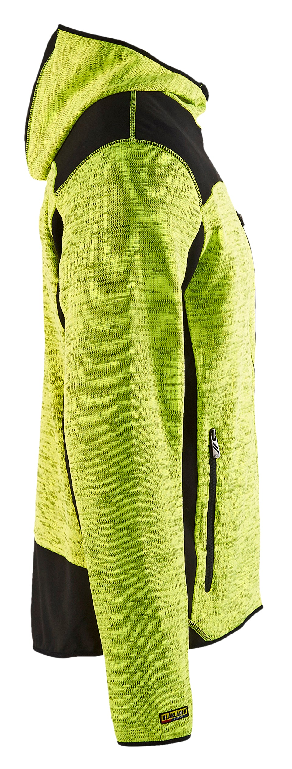 Strikket jakke med softshell